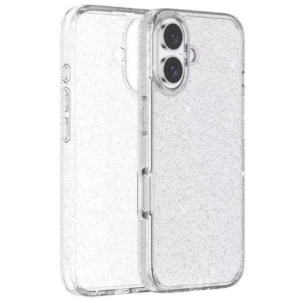 Накладка Molan Cano Glossy Jelly для IPhone 16  прозора з блискітками-0