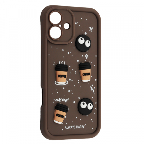 Чохол Pretty Toys для Iphone 16 Plus (Brown/Always Happy)-0