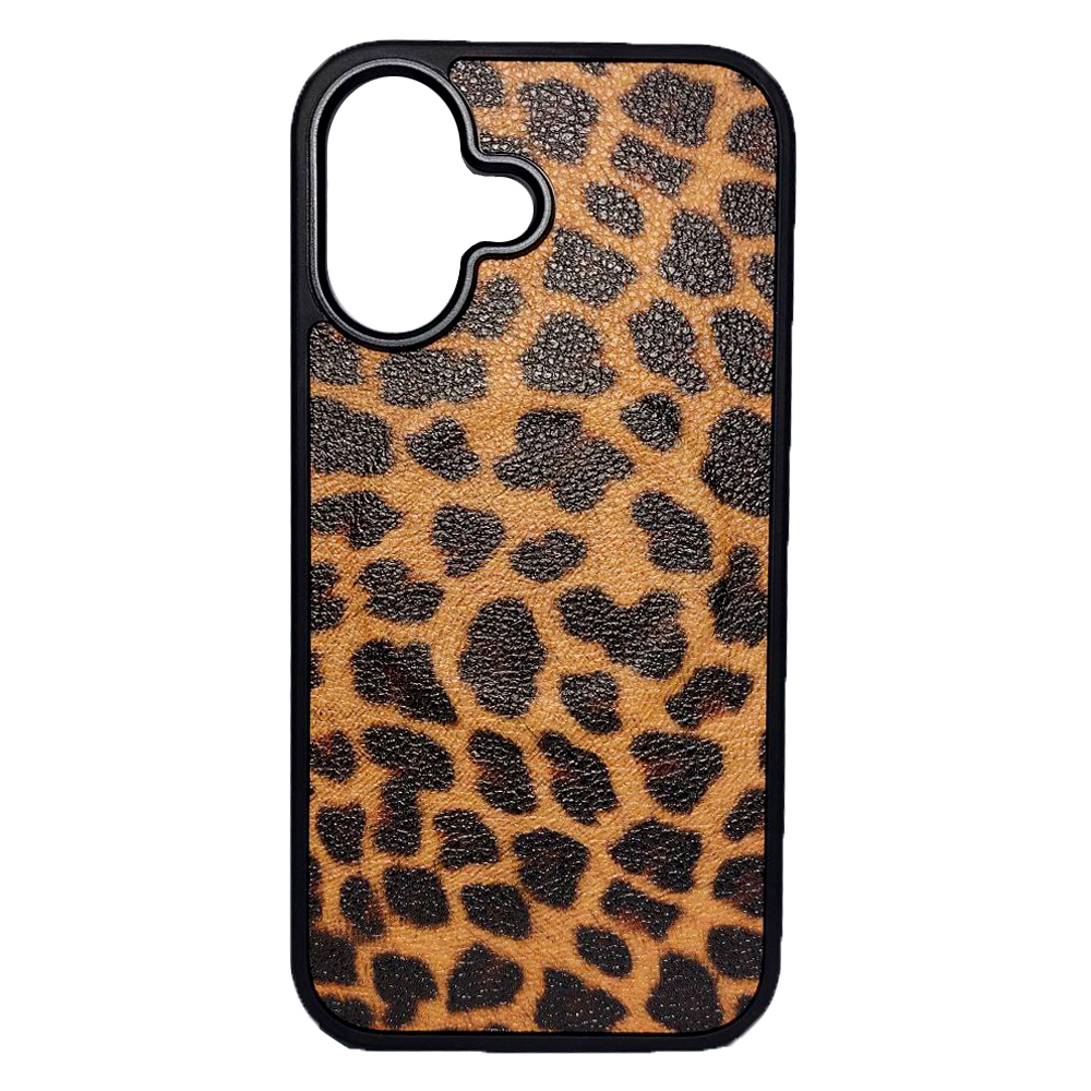 Накладка Mix Leopard Leather MagSafe для IPhone 16 Леопард великі плями-0