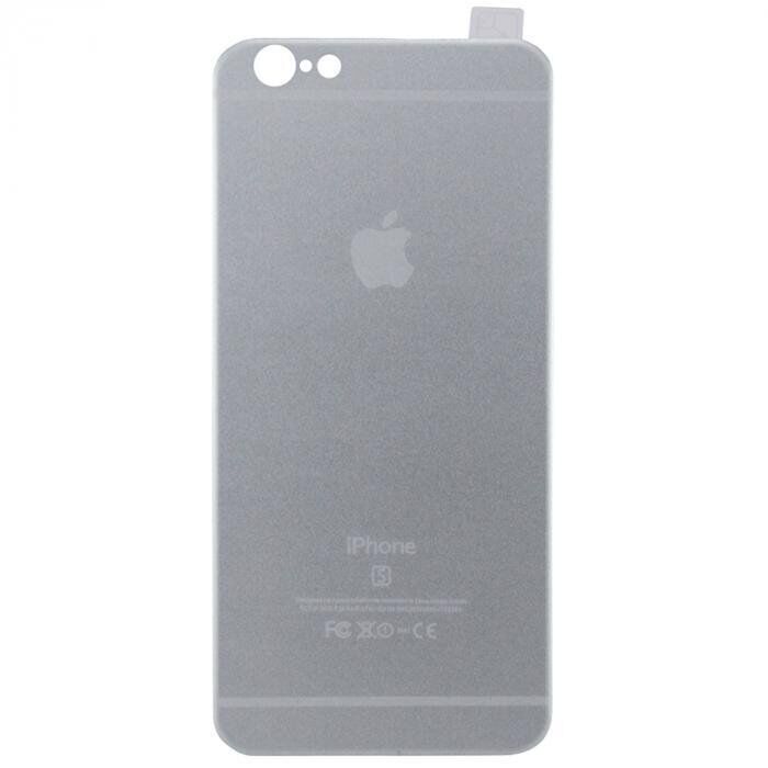 Захисне скло) 4D Metal Back iPhone 6/6s срібне-0