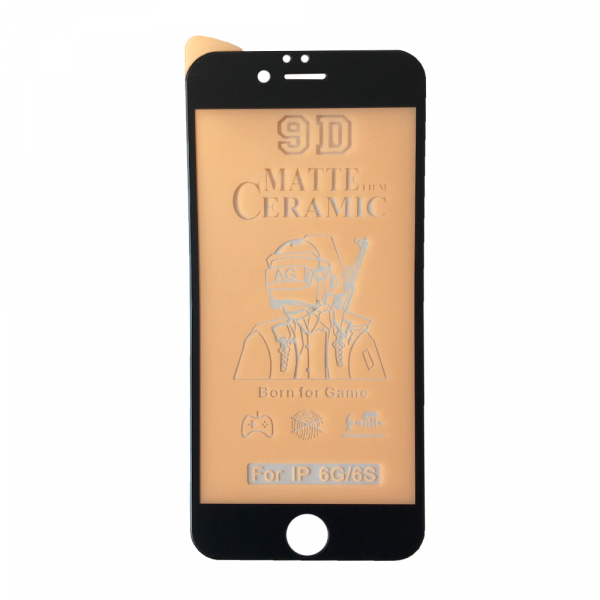 Гнучке скло Ceramic MATT для iPhone 6G/6S матове з чорною рамкою-0