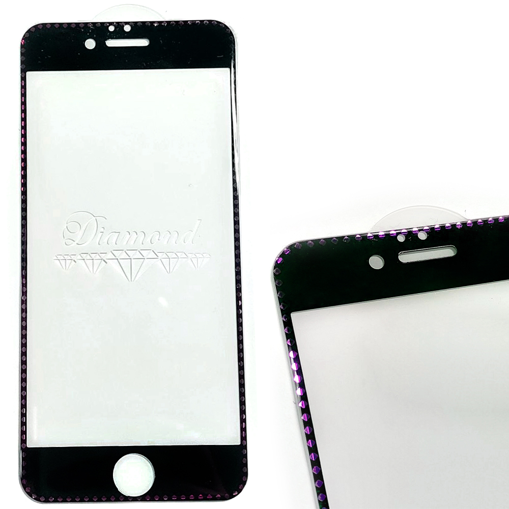 Захисне скло DK Diamond Full Glue для Iphone 6/6s (Ch) фіолетове-0