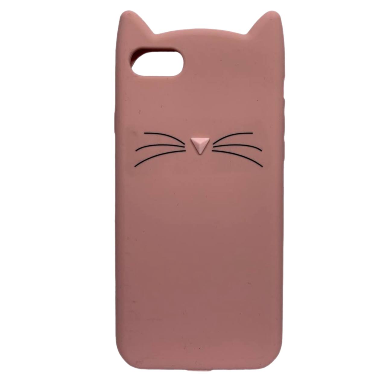 Накладка 3D Cat для IPhone 7/8 пудрова-0