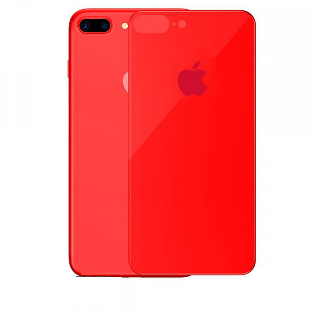 Захисне скло Back Glass iPhone 7 Plus/8 Plus червоне-0