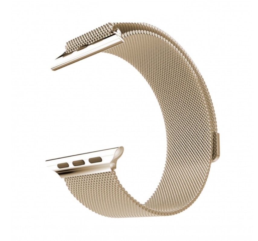 Ремінець Milanese Loop Apple Watch 42/44/45 mm (Gold)-0