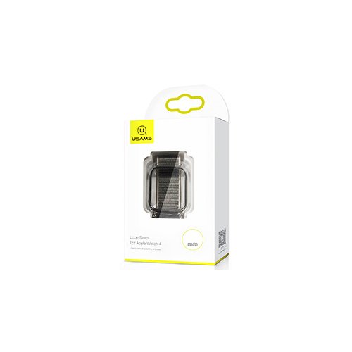 Ремінець Usams Apple Watch 4 Nylon Loop Strap 44mm Silver-0