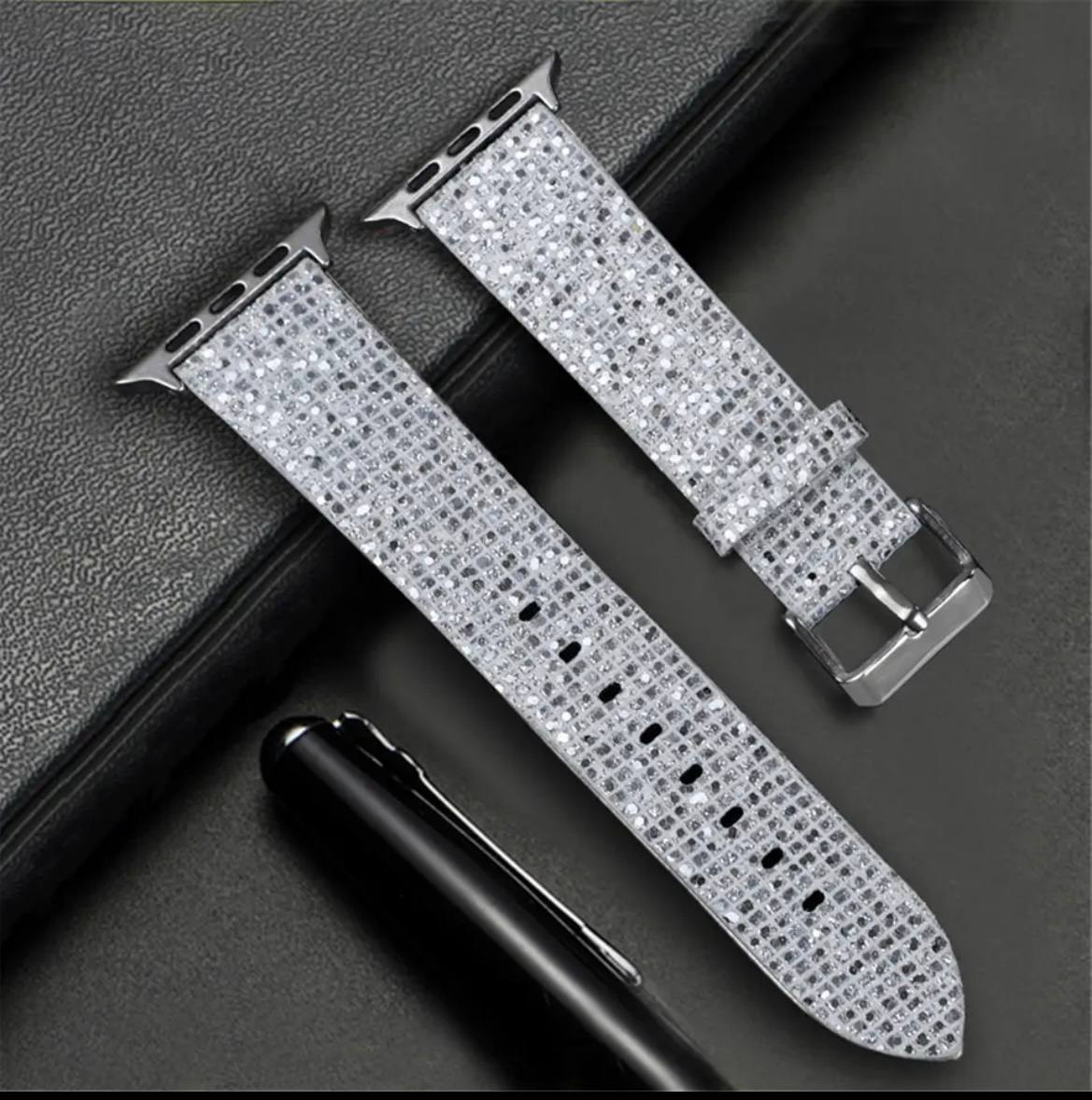 Ремінець Glitter strap для Apple Watch 38/40/41 mm Silver-0