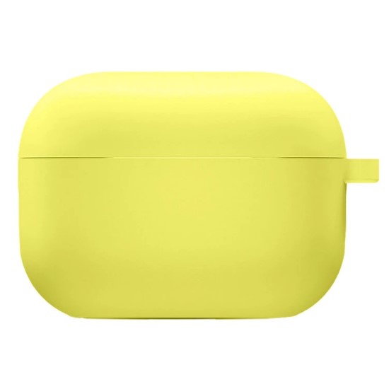 Silicone Case для Airpods 4 з мікрофіброю (Bright Yellow)-0