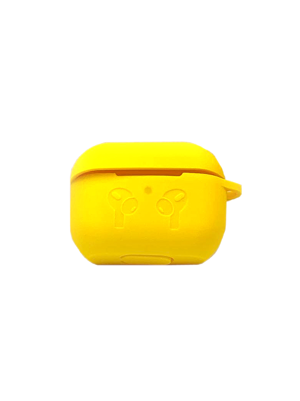 Чохол для AirPods Pro Silicone Case Logo + карабін  (Yellow)-0