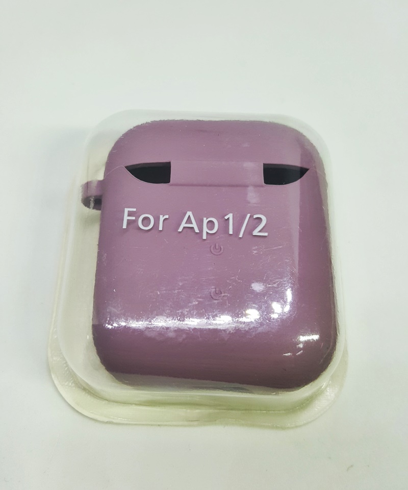 Silicone Case для Airpods 1/2 з мікрофіброю (Blueberry)-0