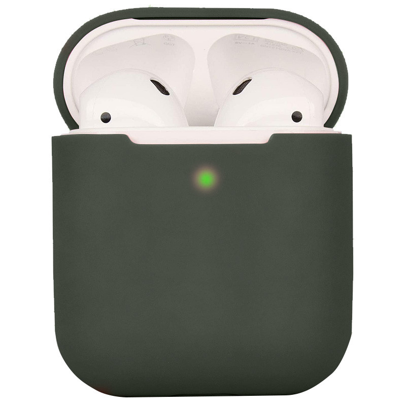 Силіконовий футляр для AirPods 1/2 (Olive)-0