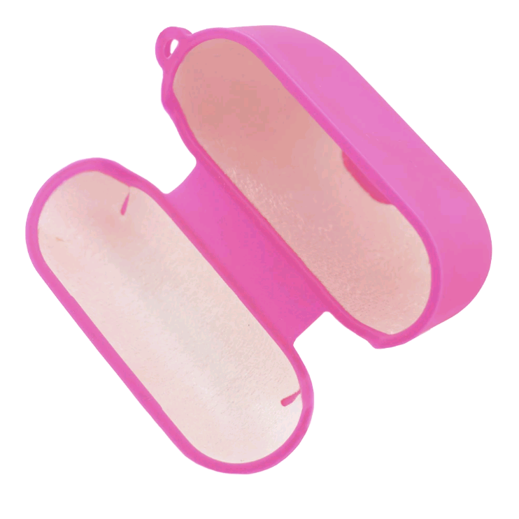 Silicone Case для Airpods 3 з мікрофіброю (Hot Pink)-1