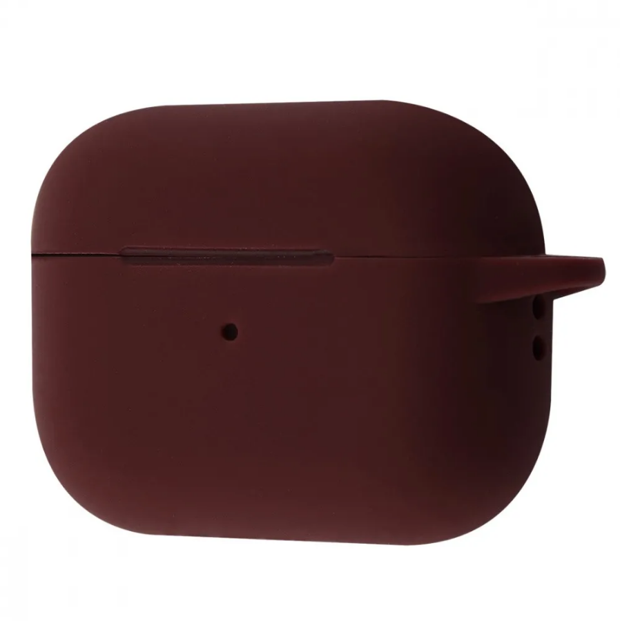 Silicone Case для Airpods 3 з мікрофіброю (Marsala)-0