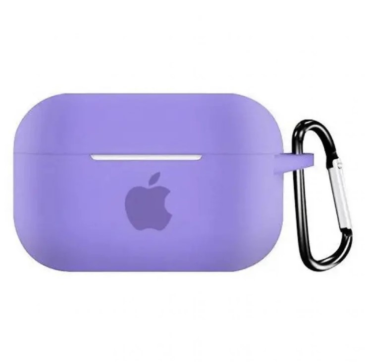 Чохол для AirPods 3 Silicone Case Apple Logo + карабін (Dasheen)-0