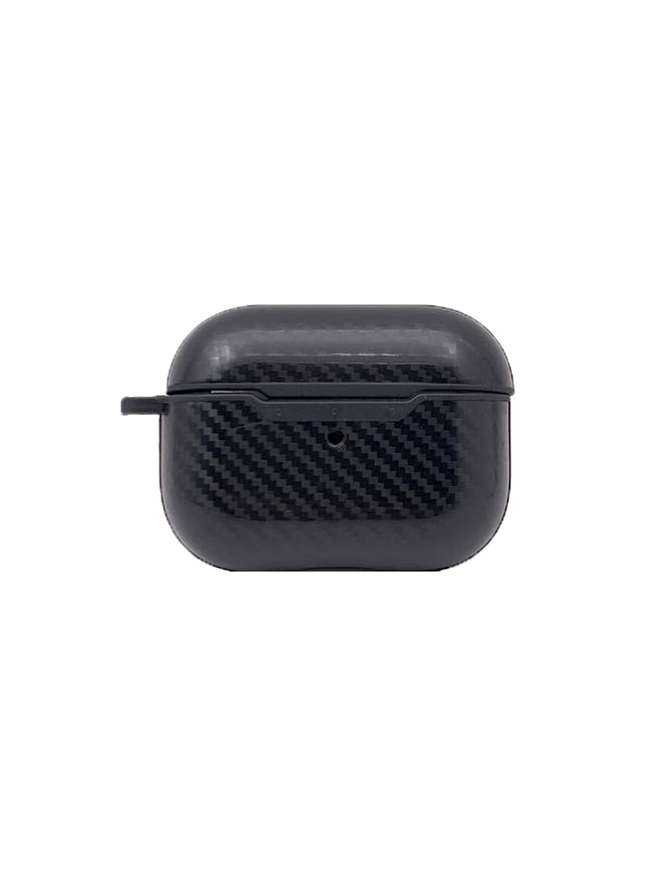 Чохол для AirPods Pro Silicone Case Logo + карабін (Black)-0