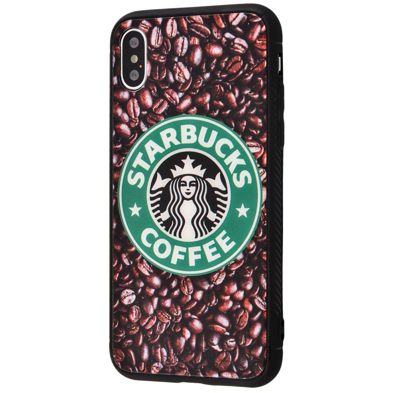 Накладка My Style для iPhone Xs Max Glass case starbucks coffee-0