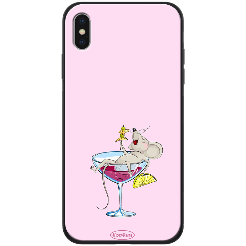 Чохол ForFun для IPhone XS Max  Мишка в бокалі-0