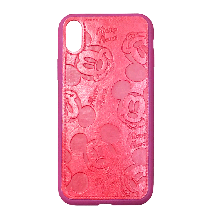 Накладка Mickey для IPhone Xs Max малинова-0