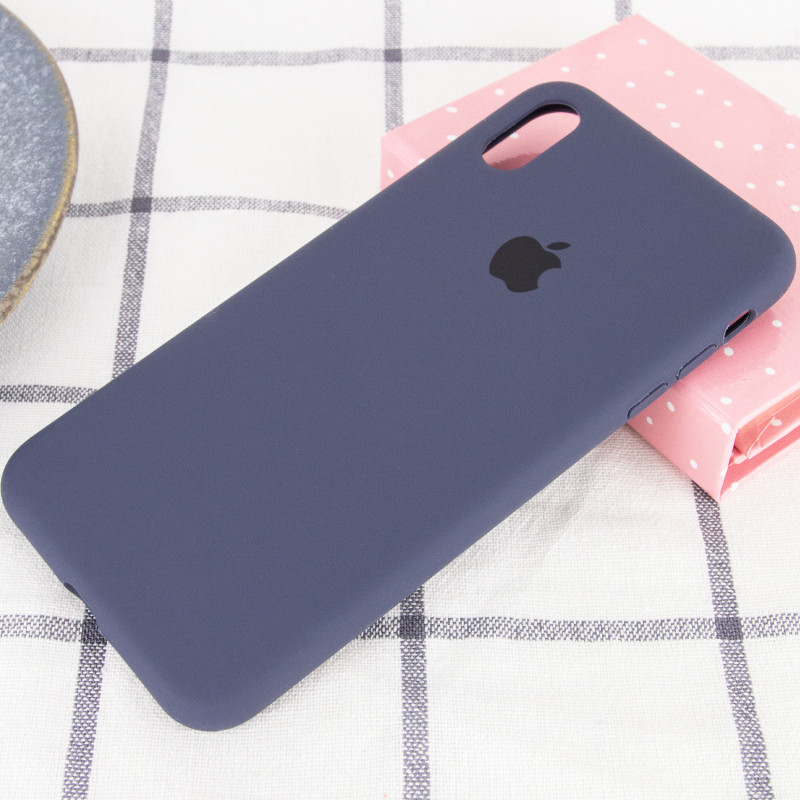 Silicone Case Full Protective (AA) для iPhone XR (Midnight Blue)-1