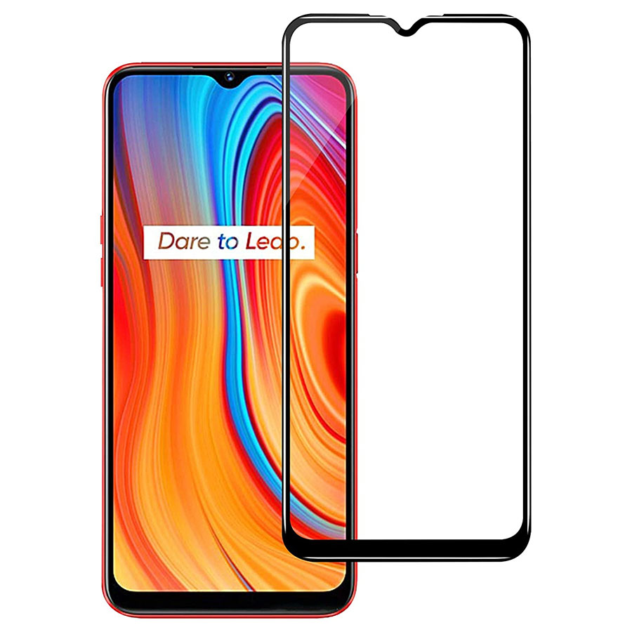 Захиcне скло XD+ для Realme C3/5s з чорною рамкою-0