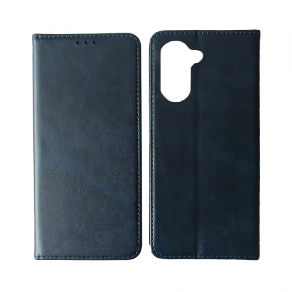 Книжка Black TPU Magnet для Realme C33  синя-0