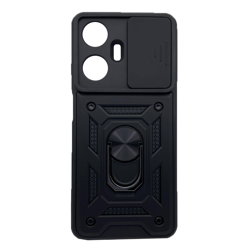 Чохол Camshield з кільцем і захистом камери для Realme C55/Narzo N55 Чорний-0