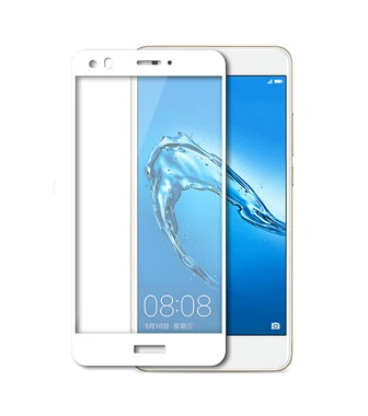 Захисне скло Silk Screen для Huawei Nova Lite 2017 white (поклейка рамкою)-0