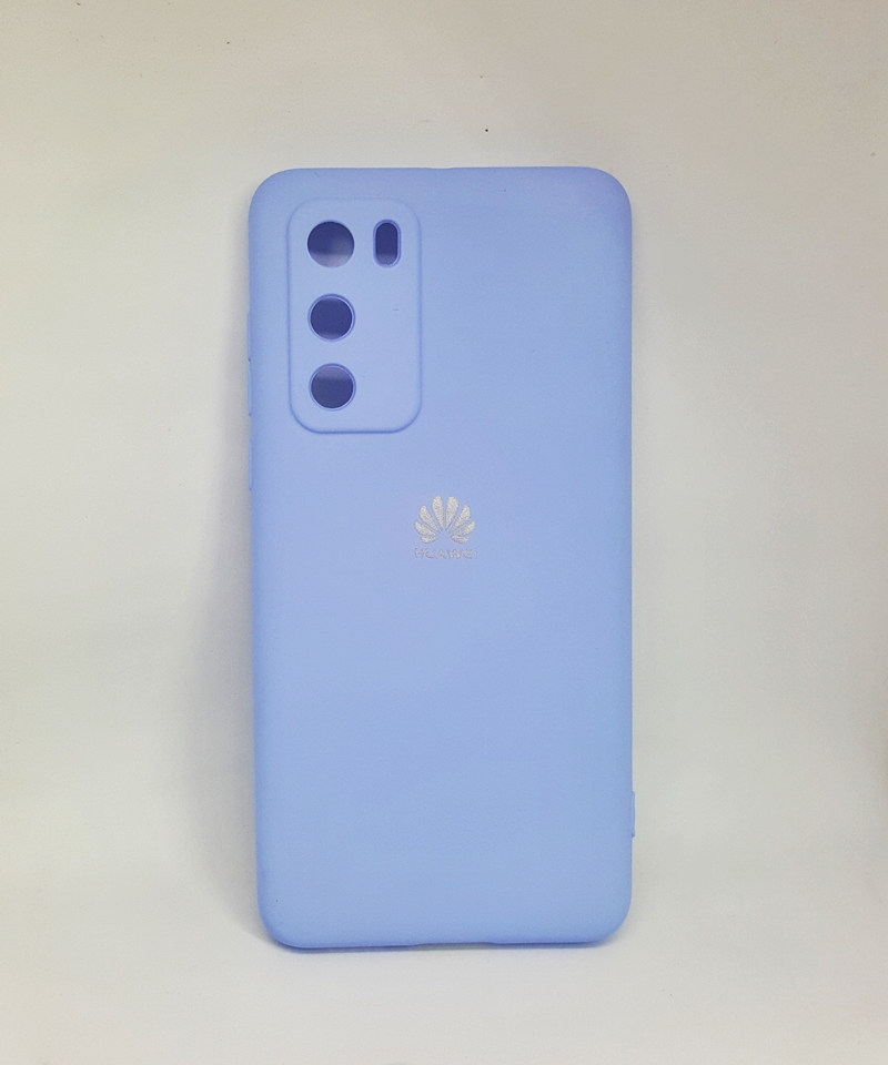 Накладка Silicone Case Full Camera для Huawei P40 бузкова-0