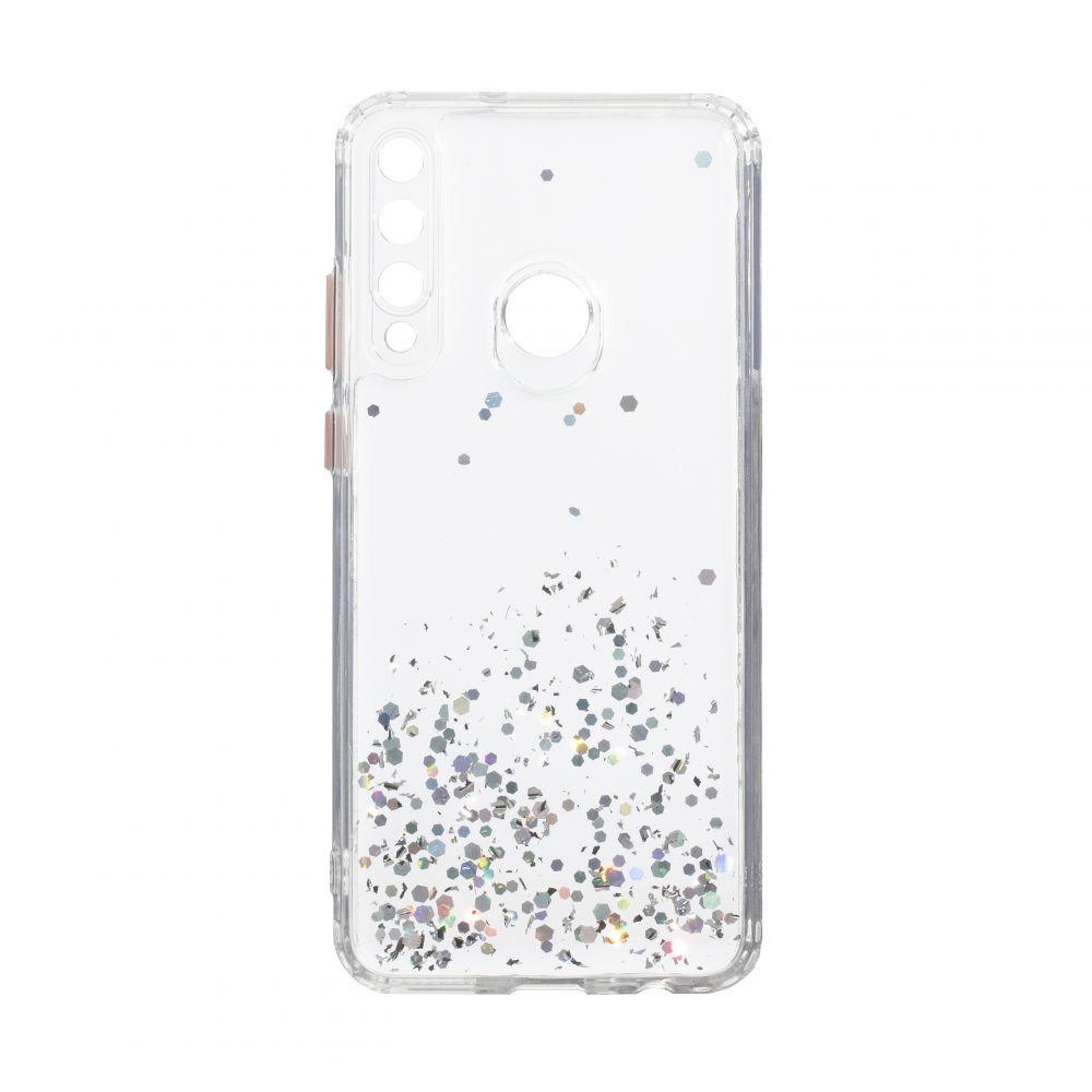 Накладка Glitter Bling Sequins для Huawei Y6P срібна-0