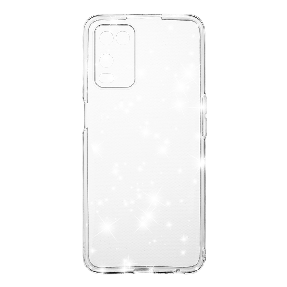 Накладка Molan Cano Glossy Jelly для Oppo A54 прозора з блискітками-0