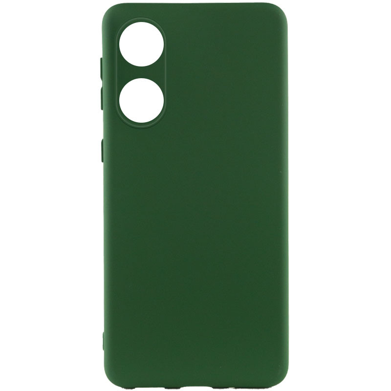 Silicone Cover Full Camera without Logo (A) для Oppo A78 (Dark green)-0