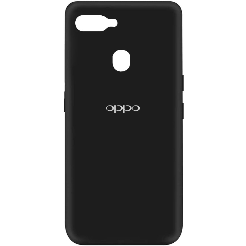 Silicone Cover Full Logo (A) для Oppo A5s/A12 (Black)-0