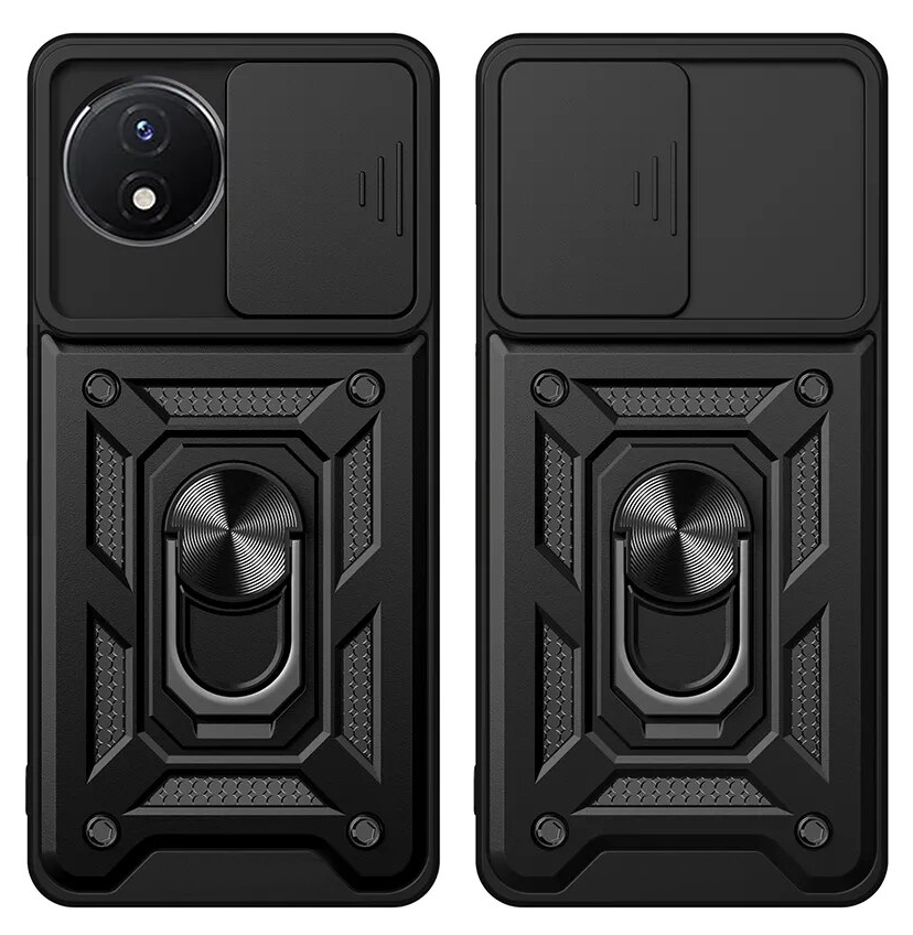 Накладка Camshield Serge Ring для Vivo Y02/Y02A Black-1