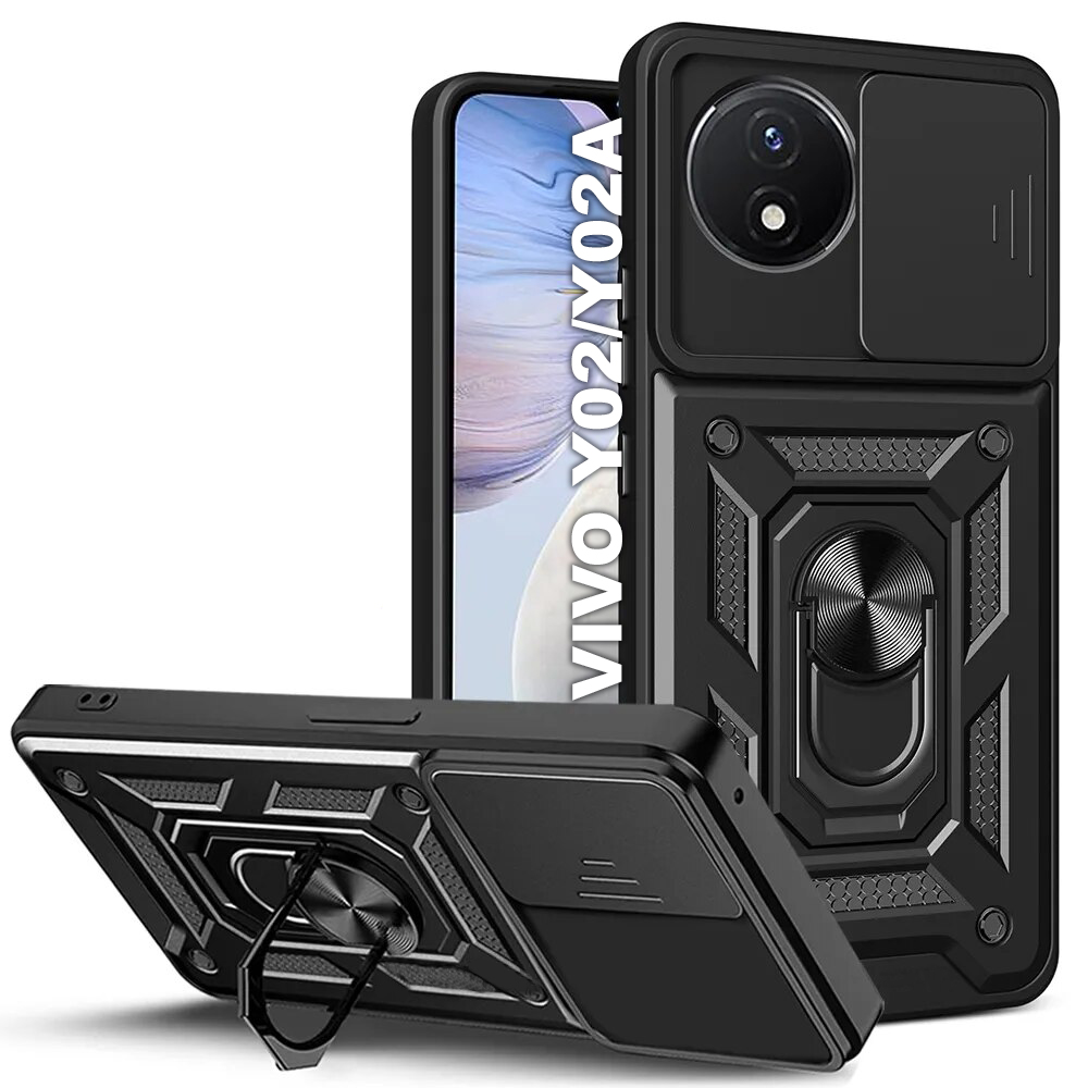 Накладка Camshield Serge Ring для Vivo Y02/Y02A Black-0