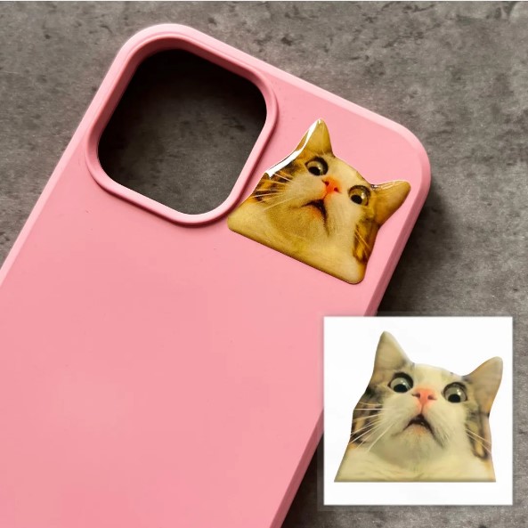 3D-стікер "Мем здивований котик"-0