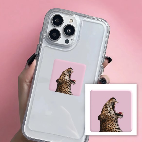 3D-стікер "Pink wild cat"- SX-146-0