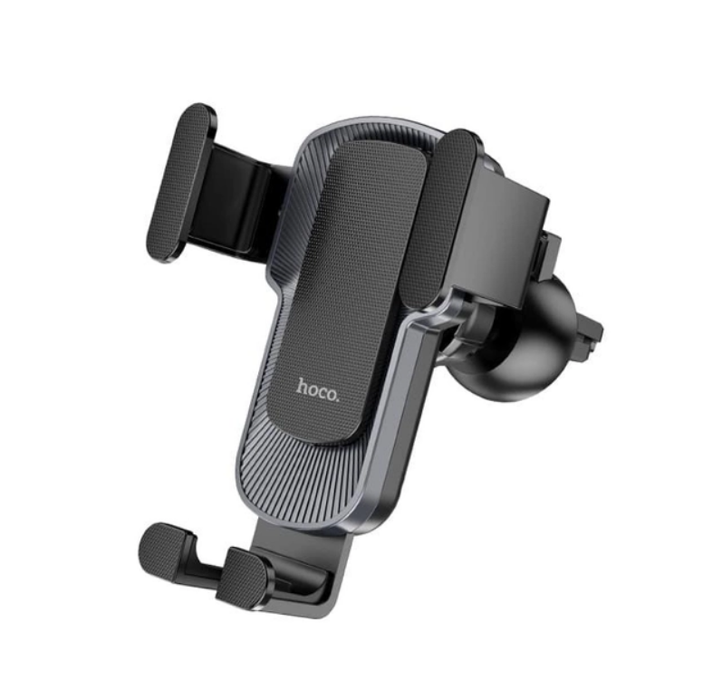 Автохолдер Hoco CA103 Vertical and Horizontal Air Outlet Gravity (Black Metal Gray)-1