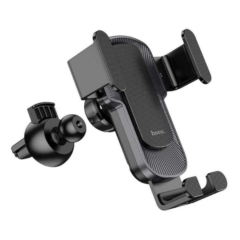Автохолдер Hoco CA103 Vertical and Horizontal Air Outlet Gravity (Black Metal Gray)-2
