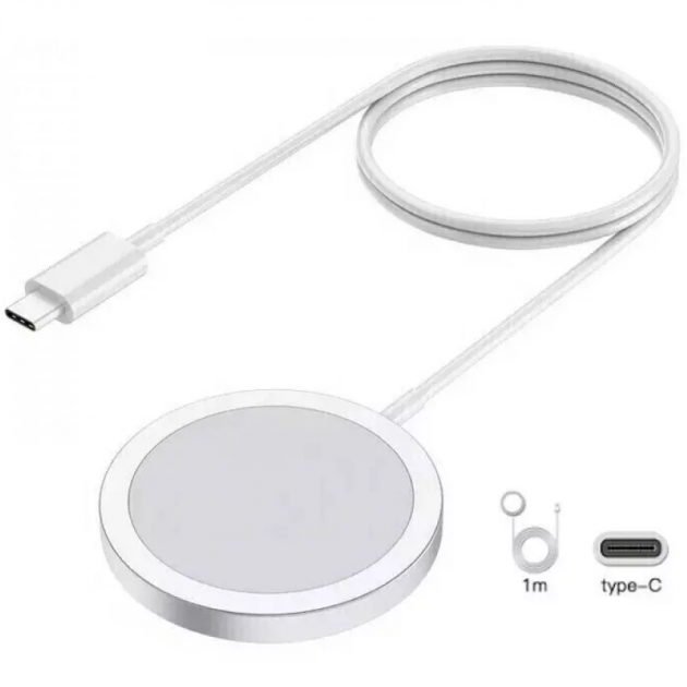 Бездротовий ЗП з магнітом MagSafe Charger  15W USB-C для iPhone/AirPods-0