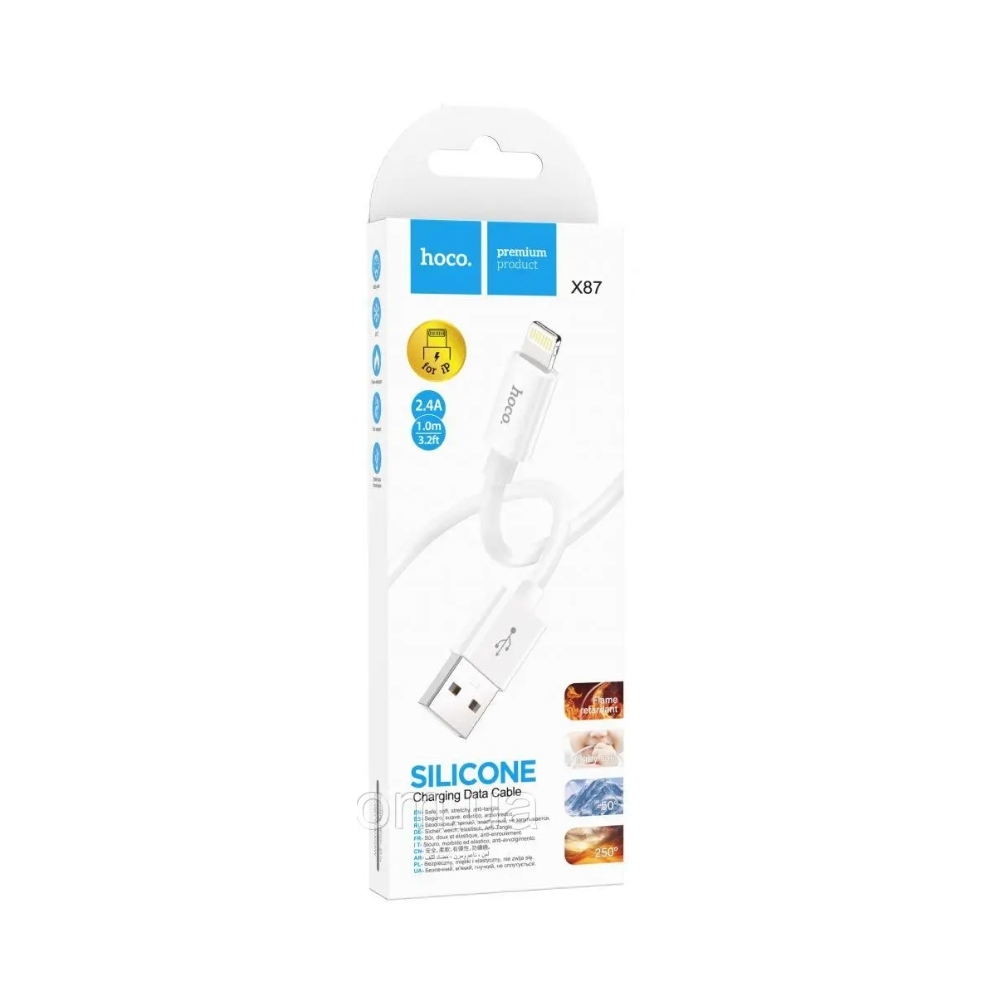 Зарядний шнур TYPE-C to Lightning  Hoco X87 Magic silicone (Білий)-0