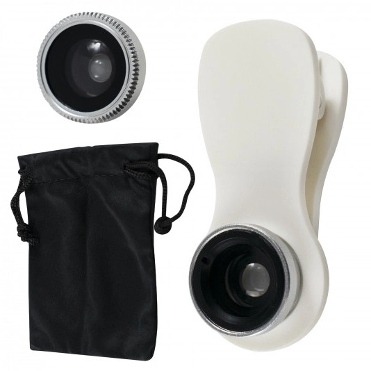 Макро лінза для телефона 3in1(Wide Angle/Macro/Fish-eye Lenses) (White)-2