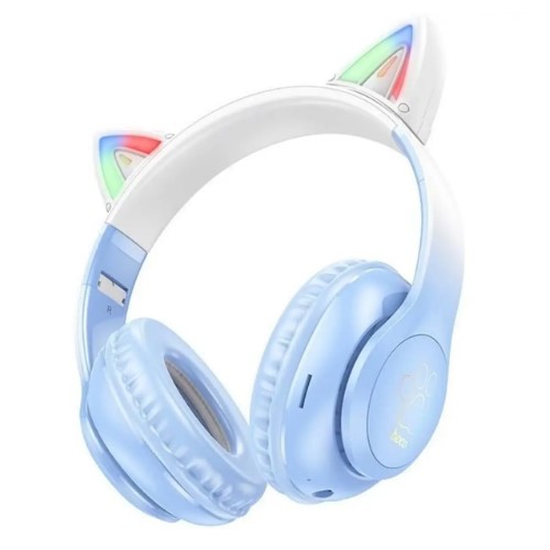 Бездротові навушники Hoco EW42 Cat ears Bluetooth (Блакитний)-1