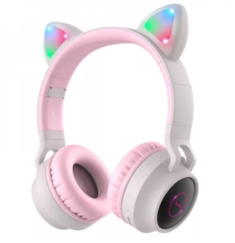 Навушники Bluetooth Hoco W27 Cat Ear Wireless Headphones Grey-1