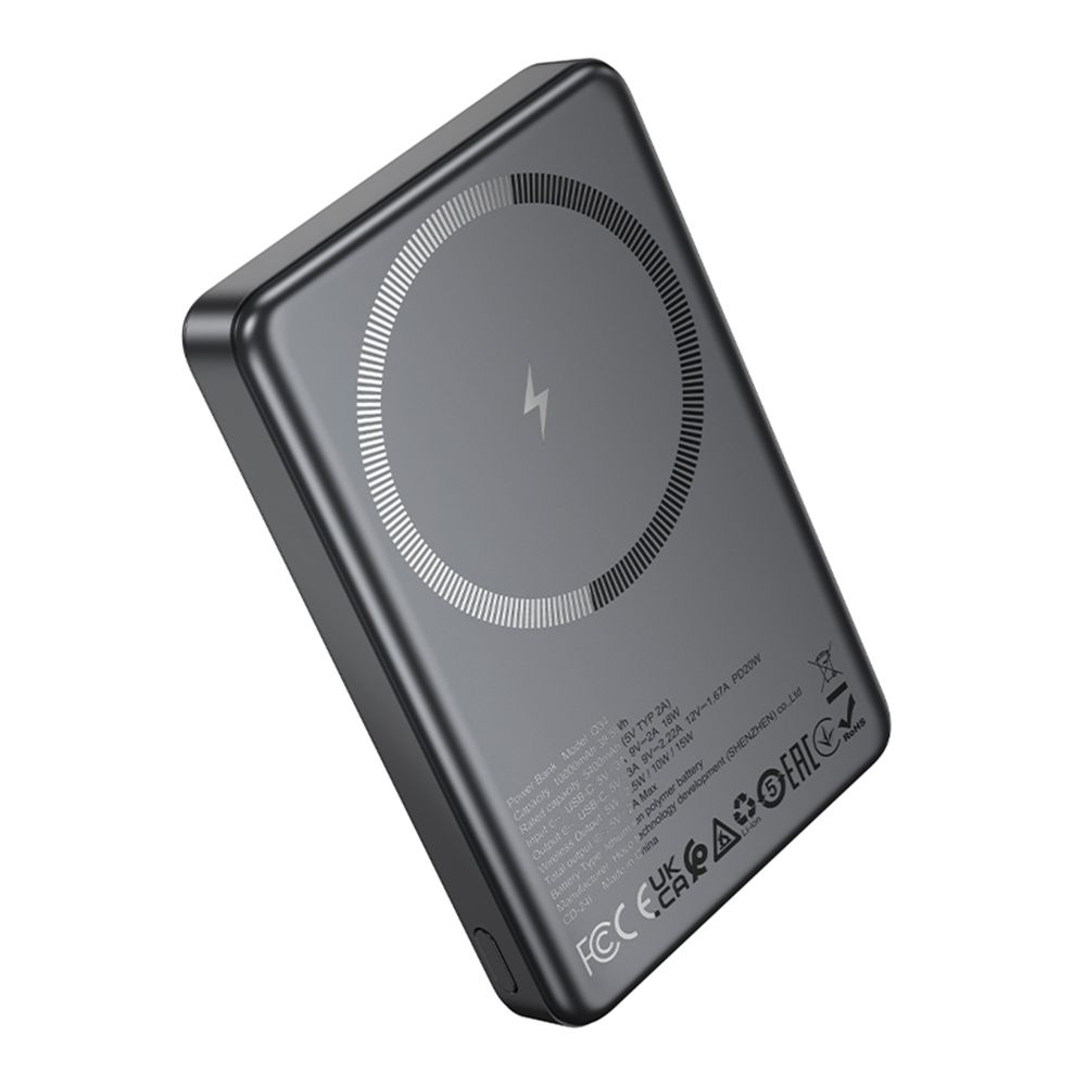 Power Bank Hoco Q34 Clever PD20W magnetic with digital display 10000mAh (Сірий)-2