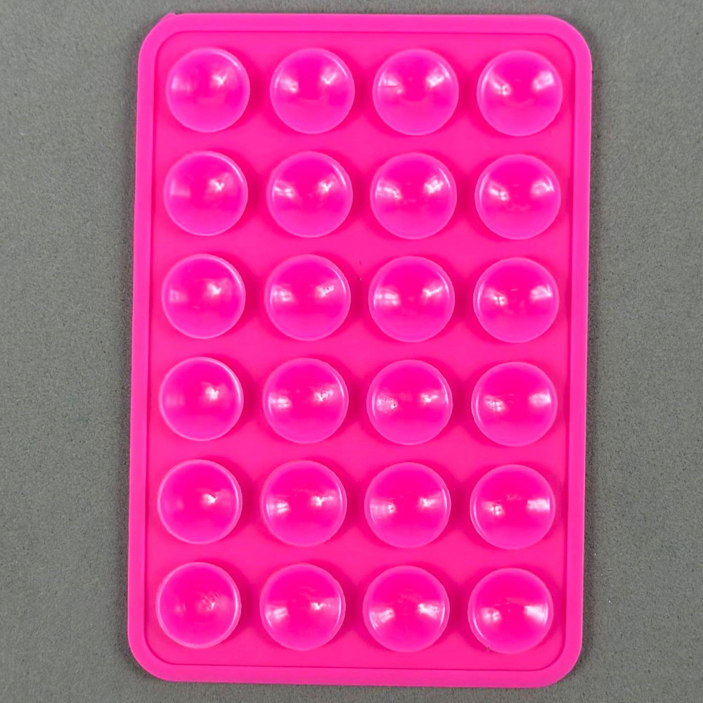 Тримач-присоска для мобільного телефону 3M Sticker Side Silicone (Яскраво рожева)-0