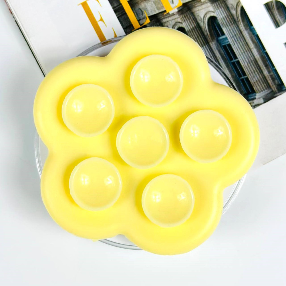 PopSocket Magnetic Magsafe Квітка із силіконовими присосками (Жовтий)-0