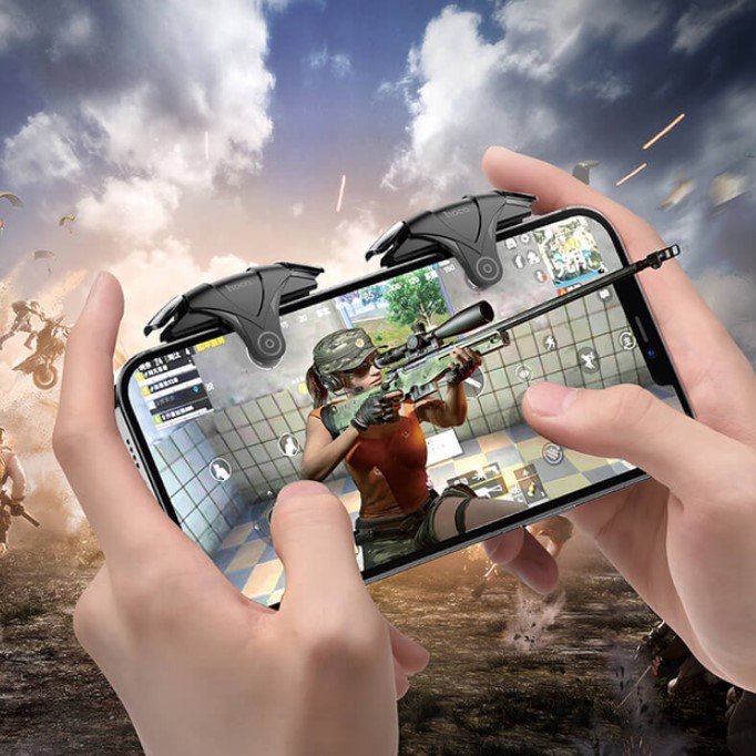 Тригери ігрові для смартфона HOCO GM5 Wolf Mobile game buttons Чорні-4