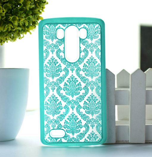 Накладка для LG G3 D855 "Пейслі матові зелені" (пластик)-0