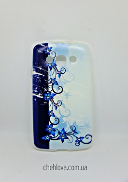 Чохол Diamond Silicone для LG L60/X135/X145/X147 Frozen Leaves-0