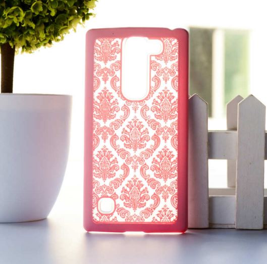 Накладка для LG Spirit C70 "Пейслі матові рожеві" (пластик)-0